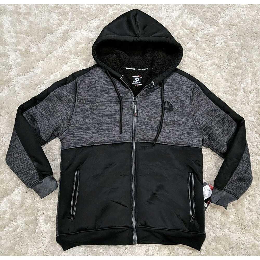 Akademiks X Large Unisex Hooded Jacket Charcoal Black